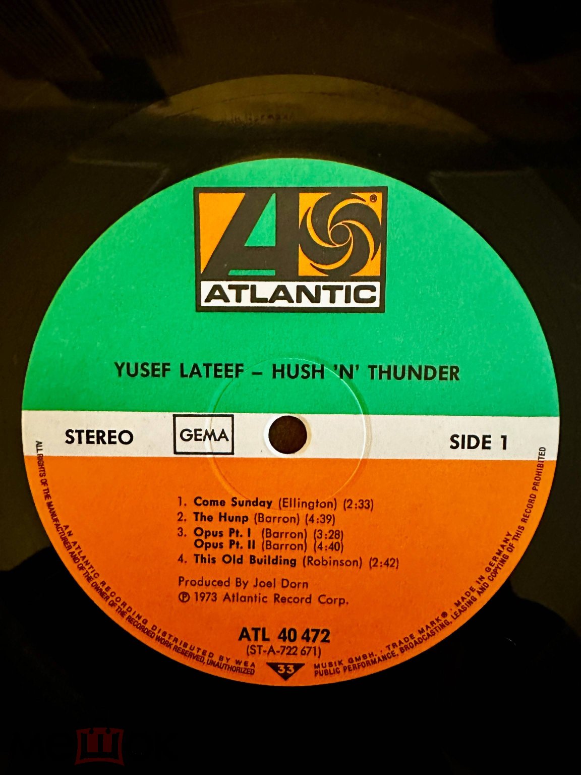 Yusef Lateef – Hush 'N' Thunder, Germany, 1973 — фото 4