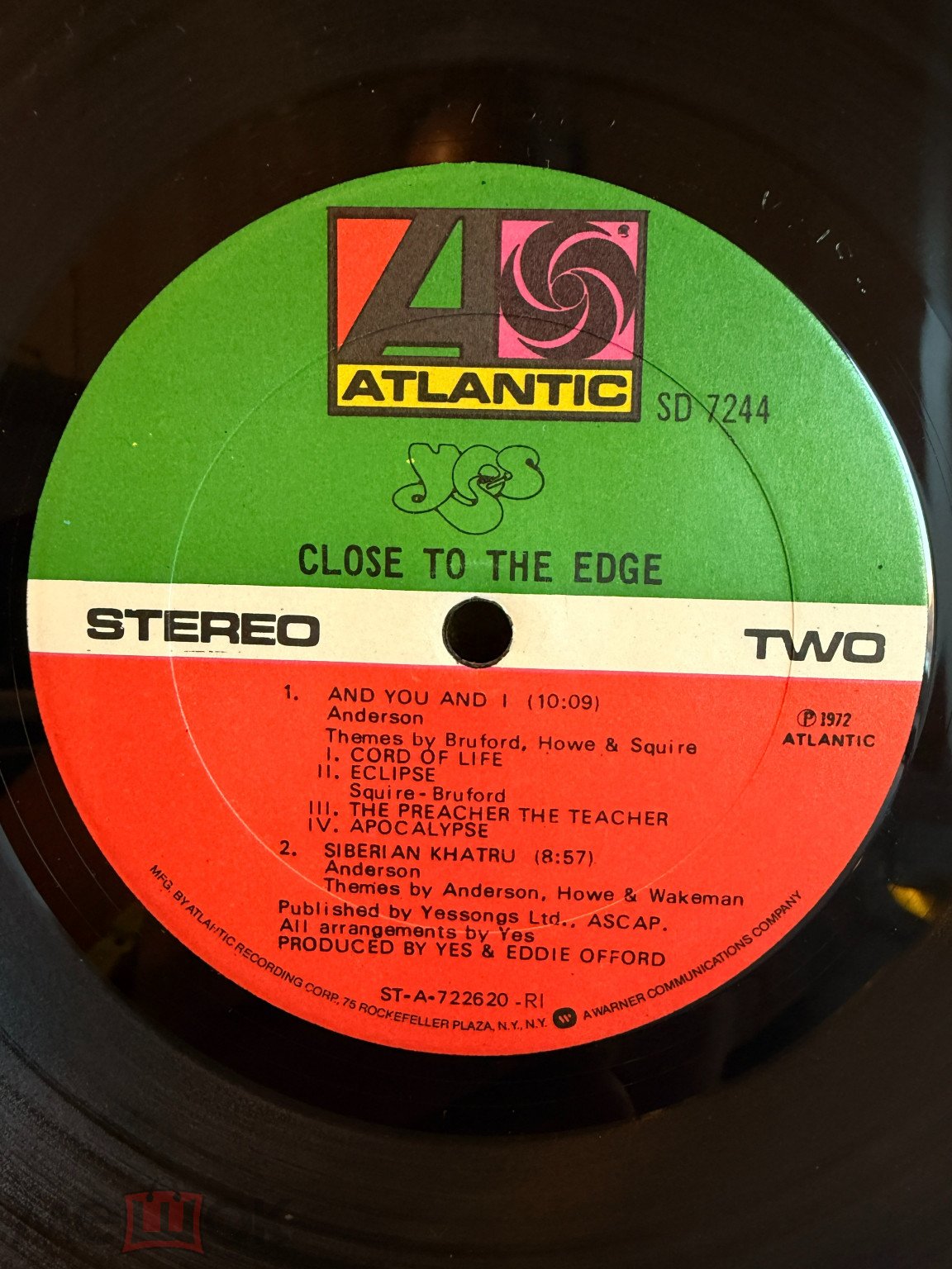 Yes – Close To The Edge, US, 1972, Prog Rock — фото 5